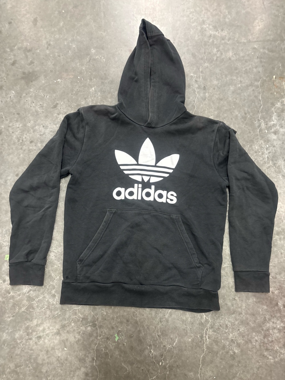 adidas Originals Youth Boys Large 13-14 Y Black White Trefoil Hoodie